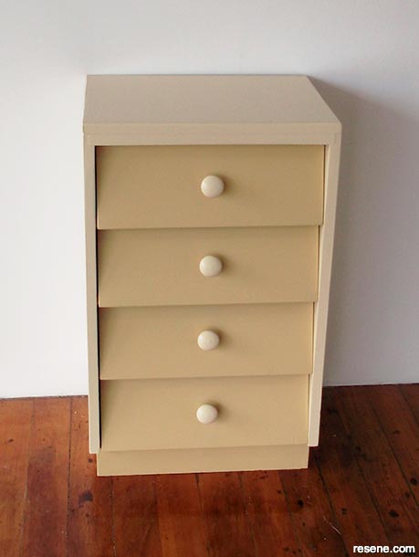 Refurbish a set of contemporary drawers.
