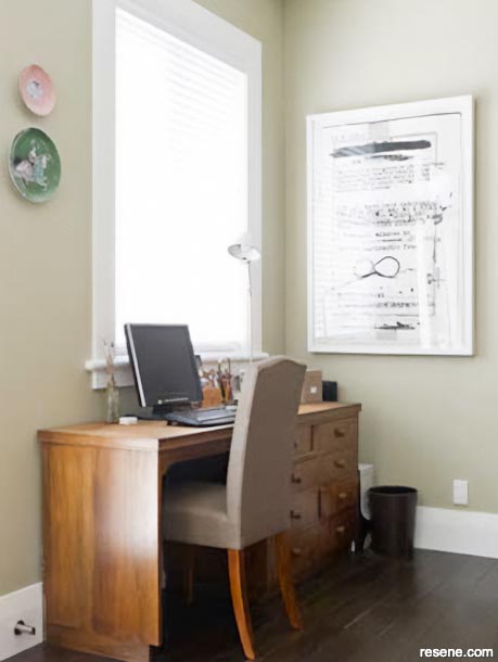 A neutral home office