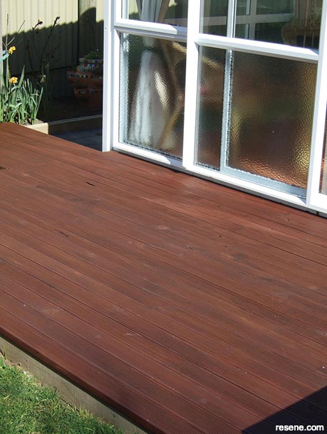 A kwila stained deck