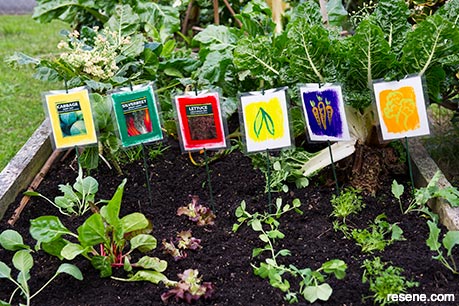 Funky vege labels for your garden