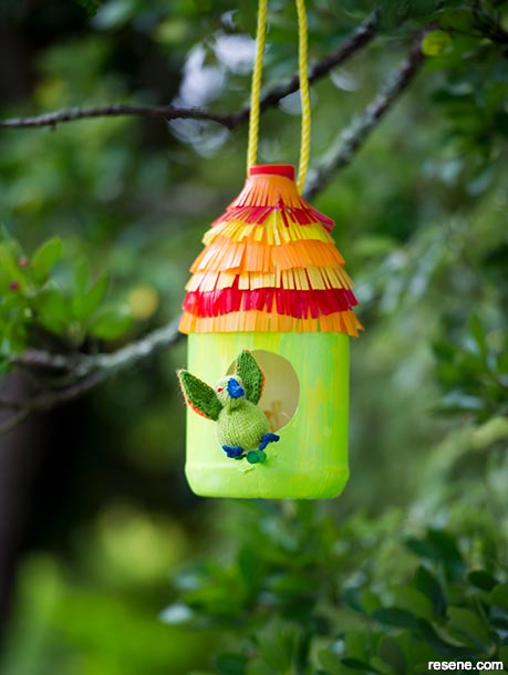 Make a bird feeder for your garden