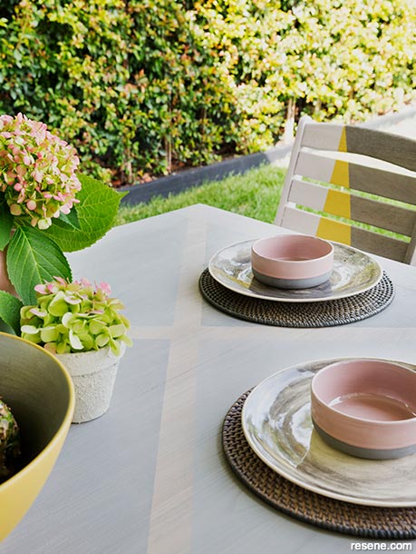 Upcycle an old outdoor dining table