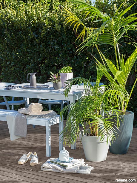 Paint outdoor furniture and pots