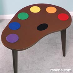 Paint palette drinks table