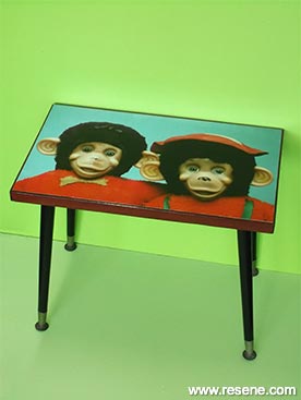 An old coffee table becomes fab piece of playroom furniture