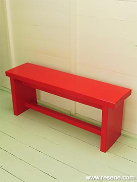 Build and paint a red bench.