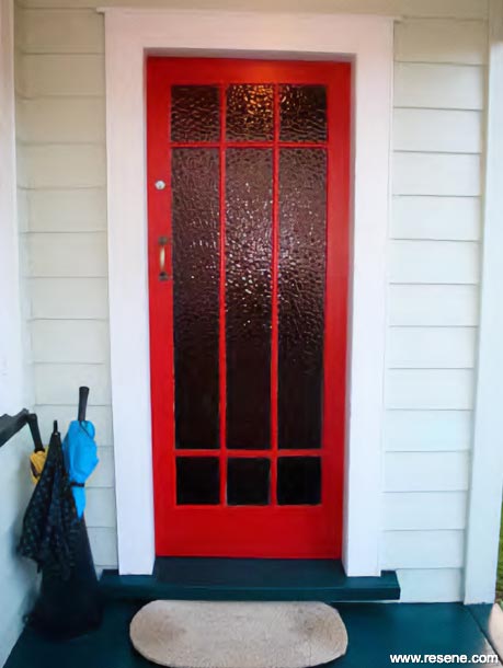 Red front entrance