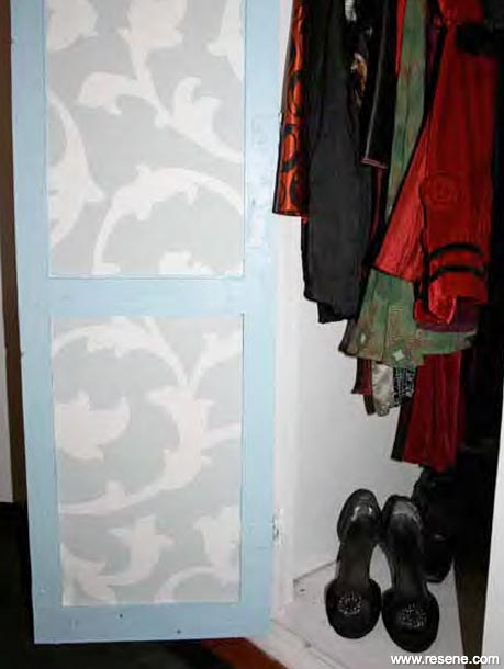 Decorated wardrobe door
