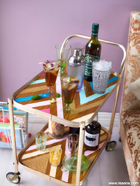 A quirky and retro drink cart
