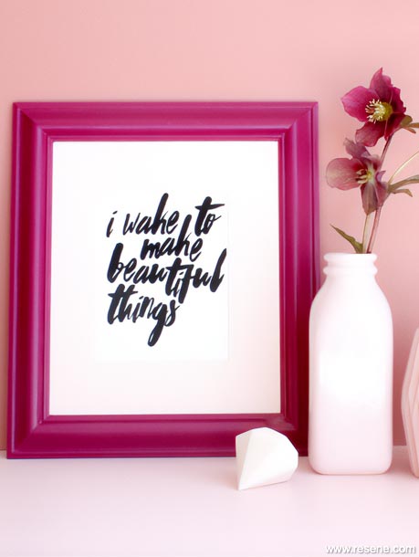 A pink and feminine picture frame
