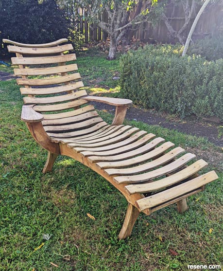 Clean chair with Resene Timber and Deckwash - Step 1