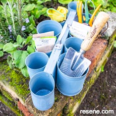 Build a handy garden caddy to hold your garden equipment