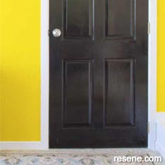 Banish boring white and use a strong yellow for glamour