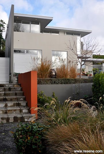Bold and earthy colours, front of house