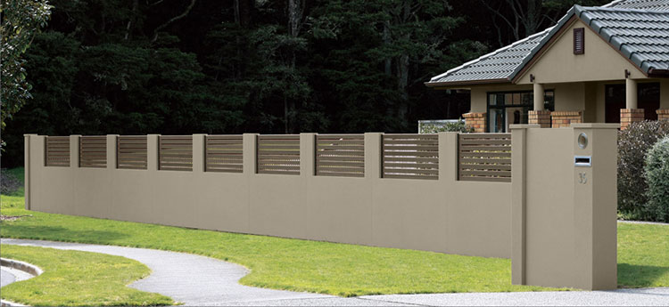 Fence in greys and stain
