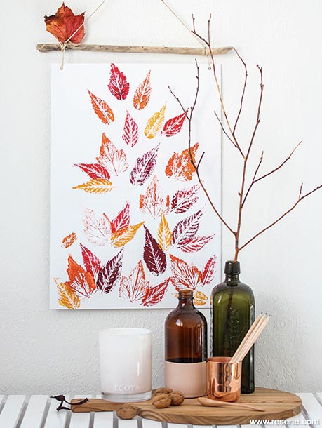 Autumn leaf print design