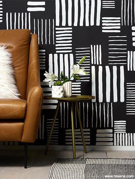 Black and white wallpaper design