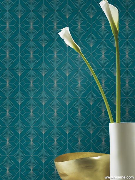 Blue/green - Resene Wallpaper 620924