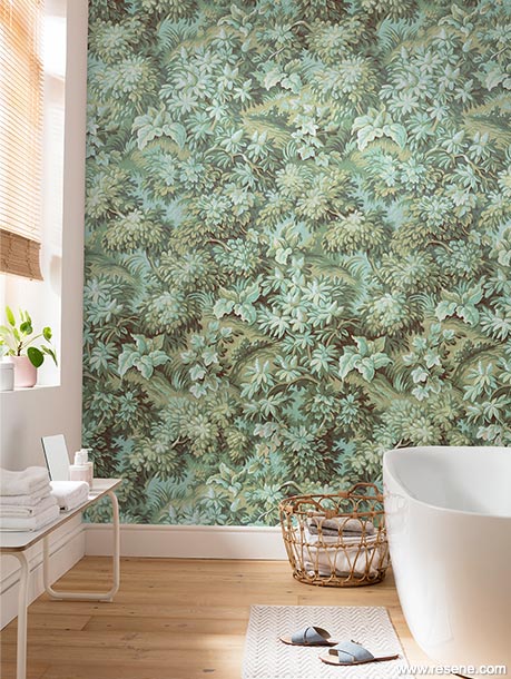 Green botanicals - Resene Wallpaper HX6-003
