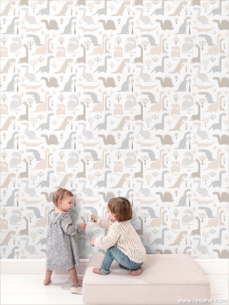 Dinosaur pattern - Resene Wallpaper LL-10-11-9