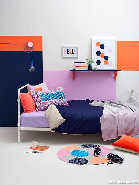 Colour blocking a kid's bedroom