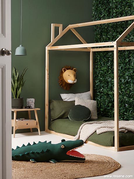A jungle themed room that brings the jungle indoors