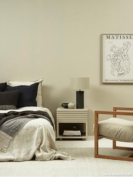 A neutral bedroom