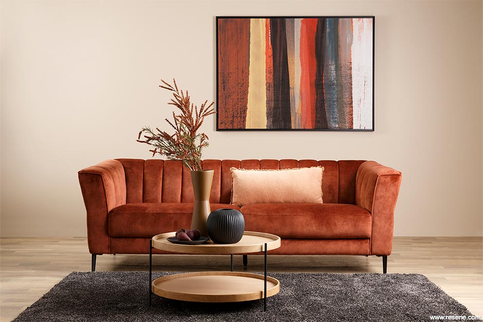 A warm brown lounge