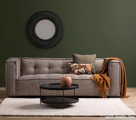 An olive green lounge