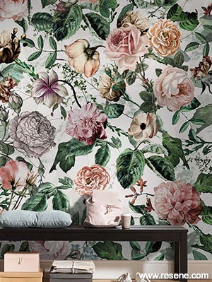 Oversized floral print  - Resene Wallpaper P021-VD2