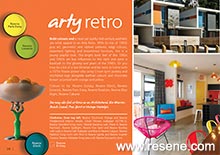 Arty retro - Bold colours and a clean yet quirky mid-century 