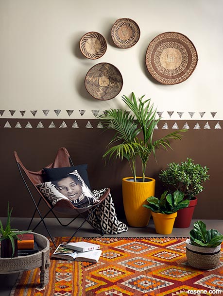 An Africa themed living room
