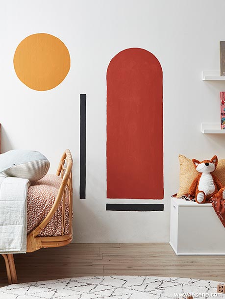 Painted arch wall mural - kid's bedroom
