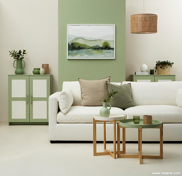 A calming green living room 2