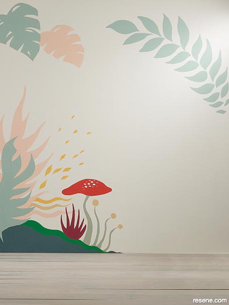 A woodland inspired mural in your kid's bedroom