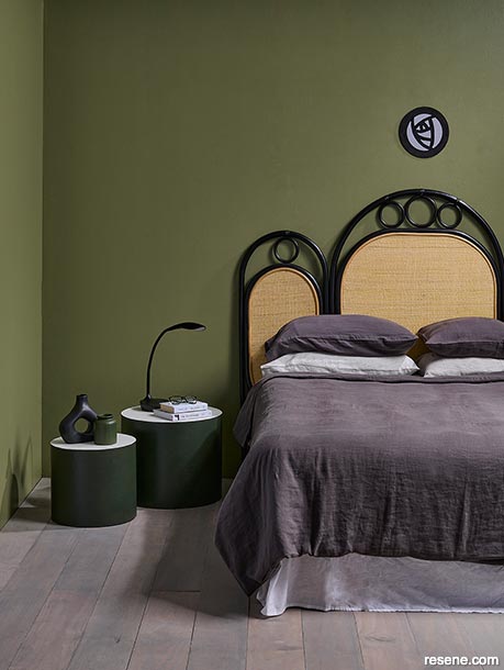 Nouveau green bedroom