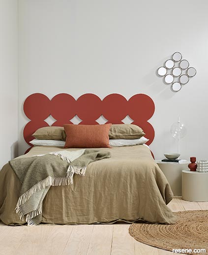 Bedroom with a circular theme