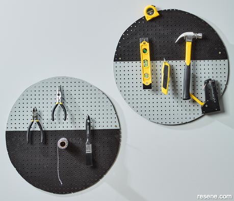 How to make a peg board tool holder