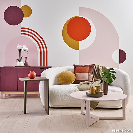 A vibrant lounge design