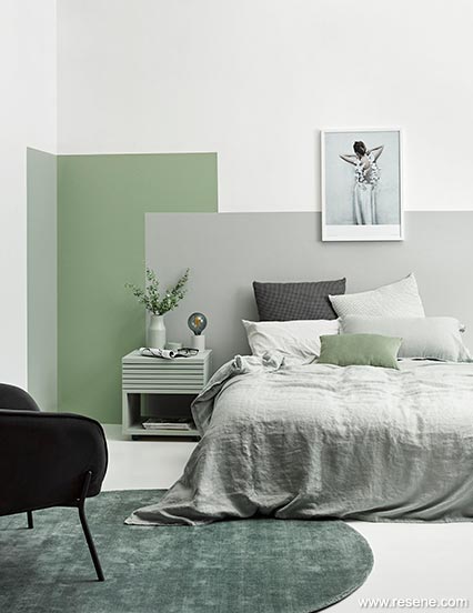 Bedroom greys and greens