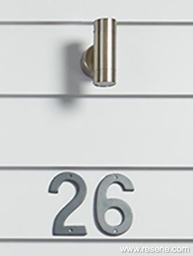 Lighting and house number
