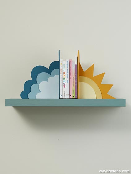 Weather themed bookends