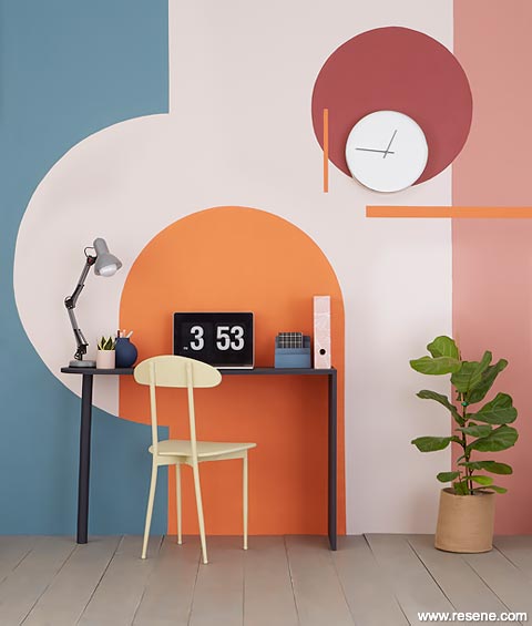 Paint a colourfull scheme for your home office