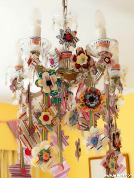 An arts and crafts chandelier 