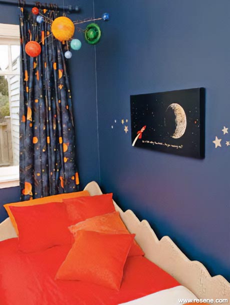 A space themed kid's bedroom