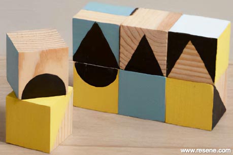 Colourful painted building blocks for kid's