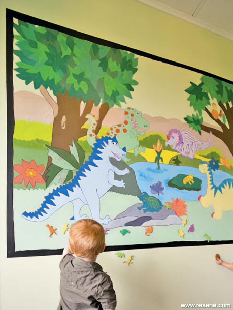 Dinosaur mural