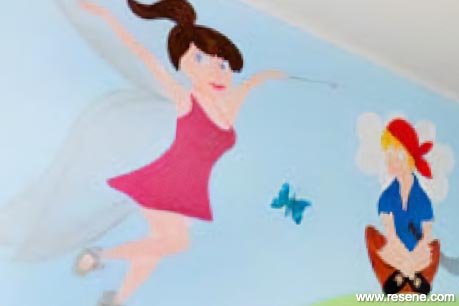 A fairy themed mural