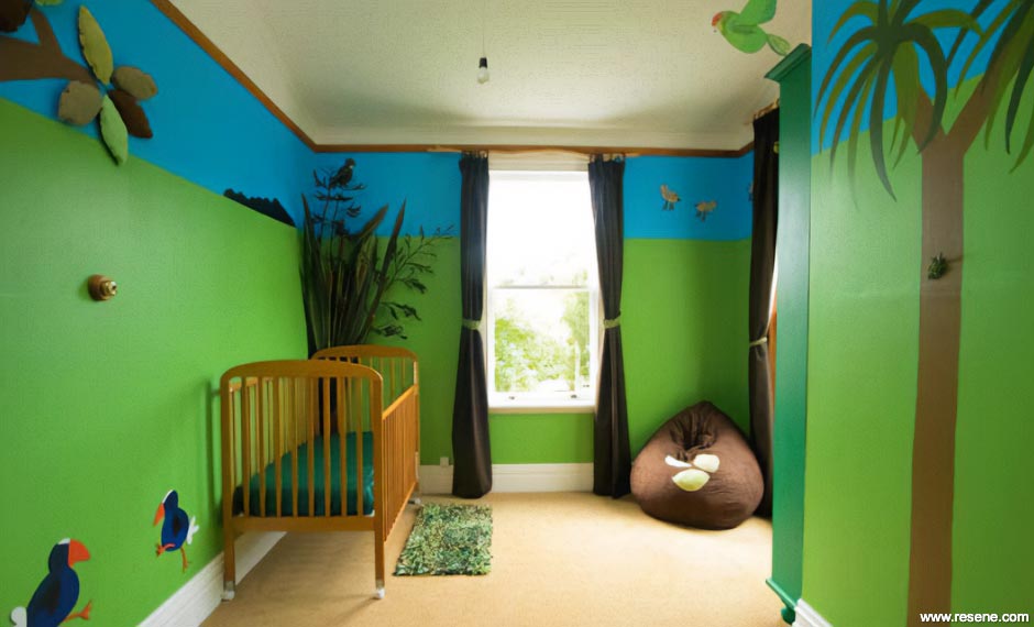 Nature inspired bedroom - native flora/fauna