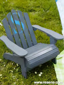 A painted lawnchair